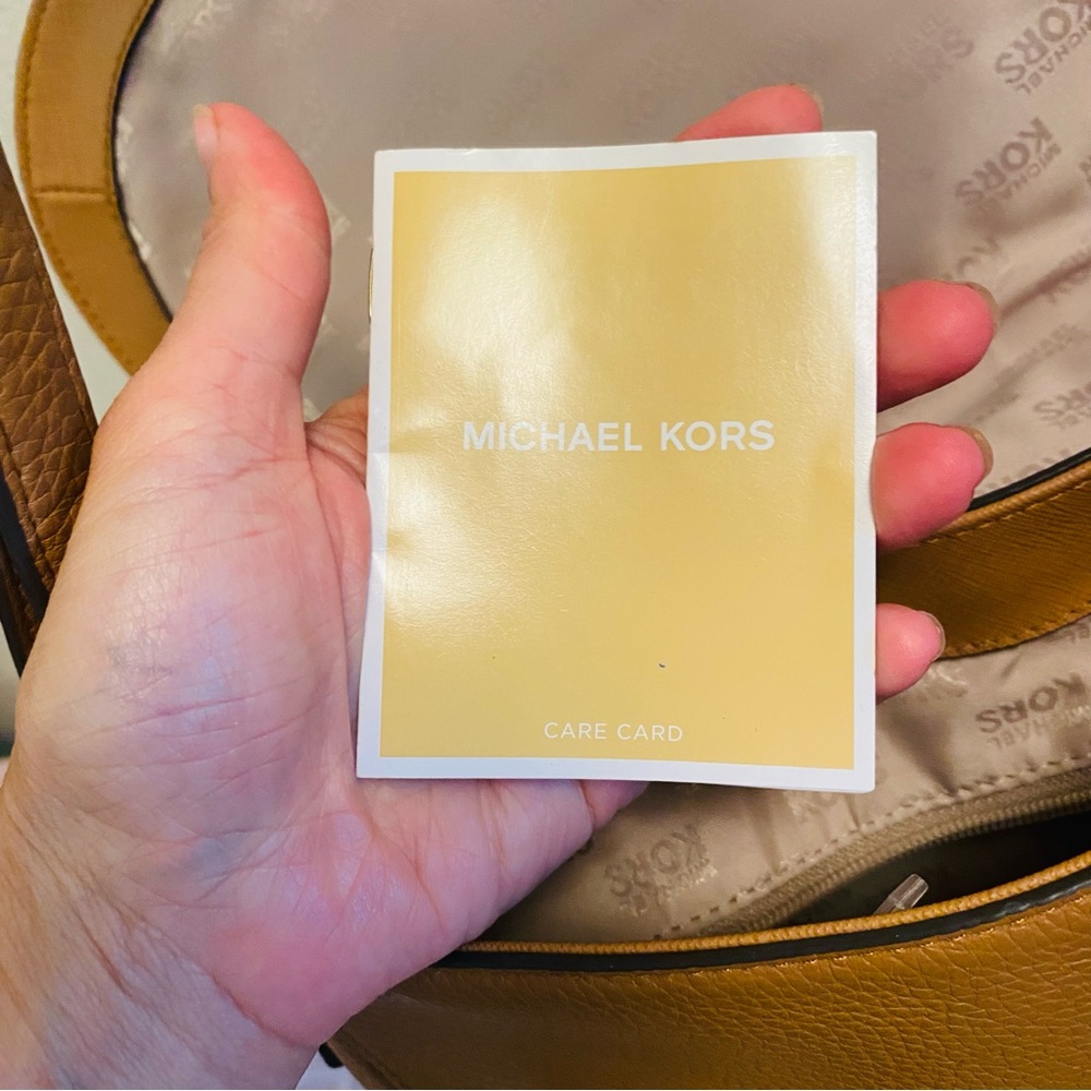 Michael Kors Acorn Pebbled Leather Saddle Bag - Picture 9 of 10
